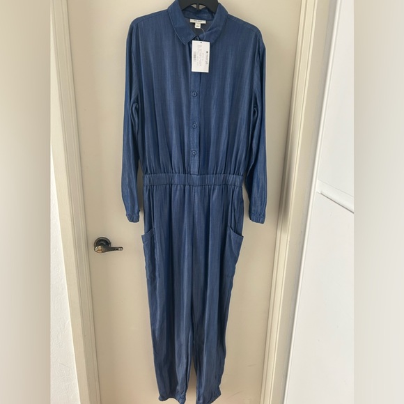 ON-34TH Women Long sleeves Denims Blue Overall Size M - Picture 1 of 7